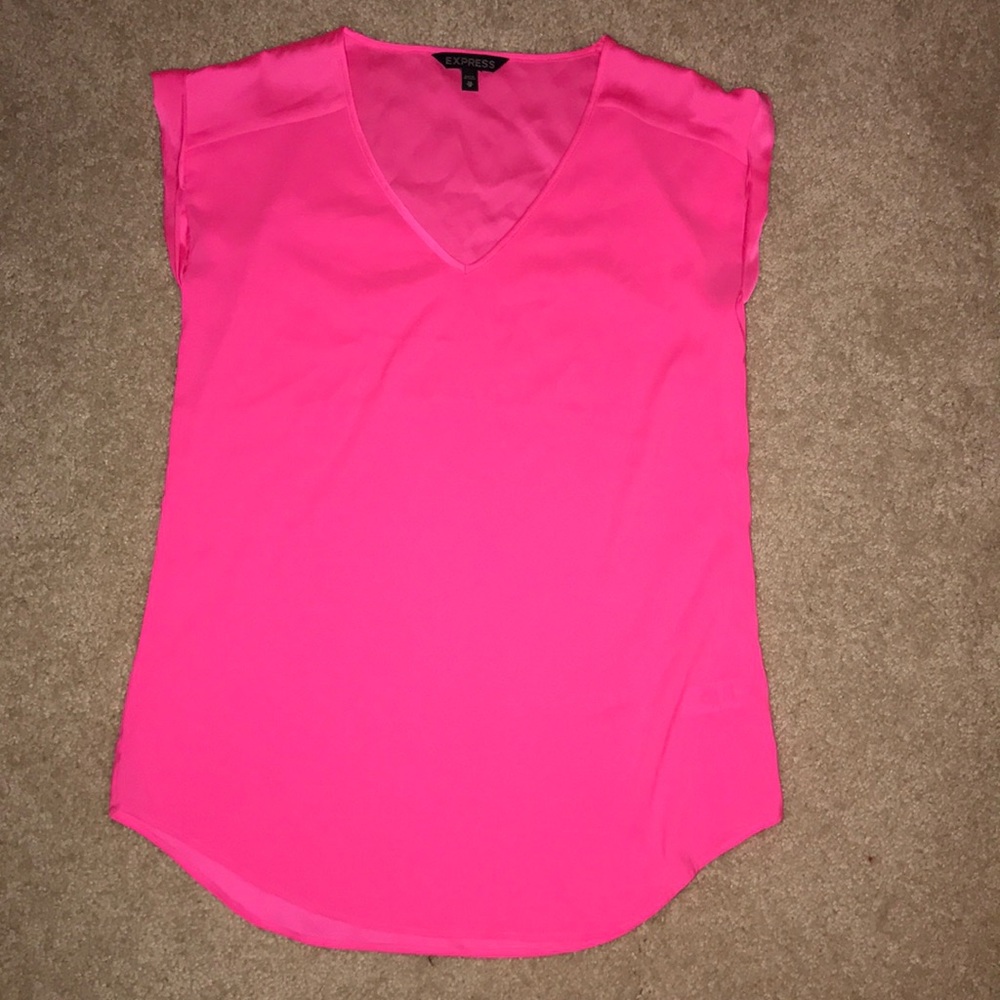 Pink Silk shirt from Express